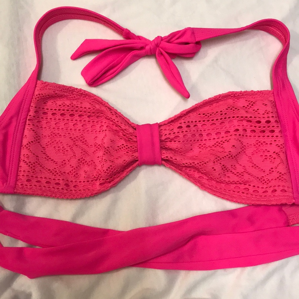 Aerie pink bikini top